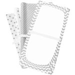 Changing Pad Cover – Premium Baby Changing Pad Covers 4 Pack – Boy or Girl Changing Pad Cover – Pure Jersey Machine Washable Grey and White Changing Table Cover – Diaper Changing Pad Cover Sheets - Image 8